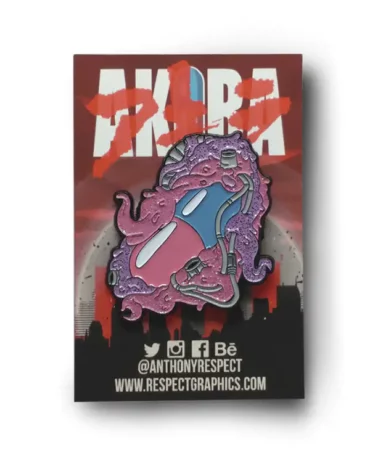 Akira Capsule Gang Bubble Gum Glitter Limited Edition 80s Anime Soft Enamel Pin by Anthony Respect