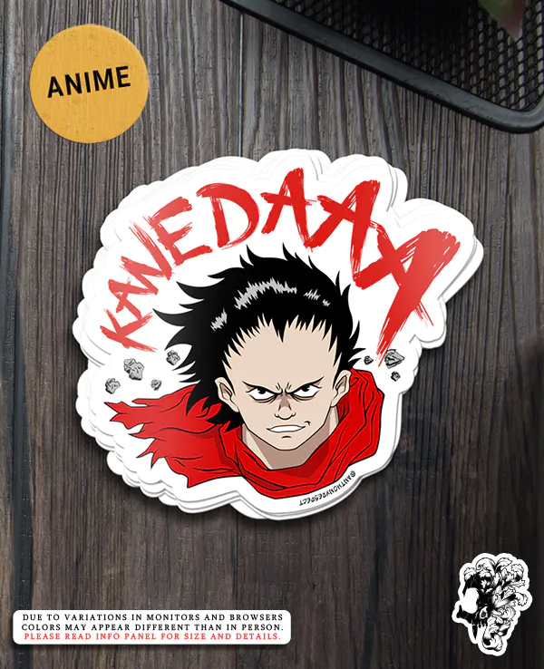 Akira Capsule Gang Esper Tetsuo Classic Shouting Edition 80s Anime Vinyl Stickers Designed By Anthony Respect Stack Mockup 1