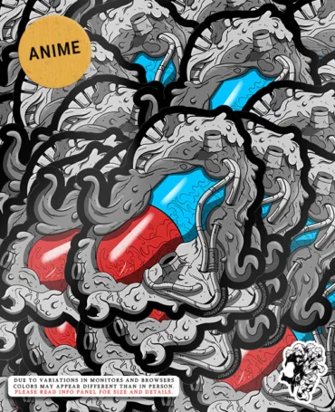 Akira Capsule Gang Manga Edition Large Vinyl Stickers Designed By Anthony Respect Stack Sticker Pile Mockup