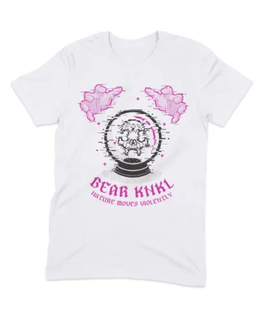 Bear Knkl Pixel Fortune Magenta Tee White By Respect
