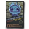 Bear Knuckle 8 Bit Skull Jason Purple Metal Finish Soft Enamel Pin by Anthony Respect