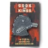 Gojira 54 Train Biter Classic Edition Black Metal Finish Kaiju Gods and Kings Soft Enamel Pin By Anthony Respect