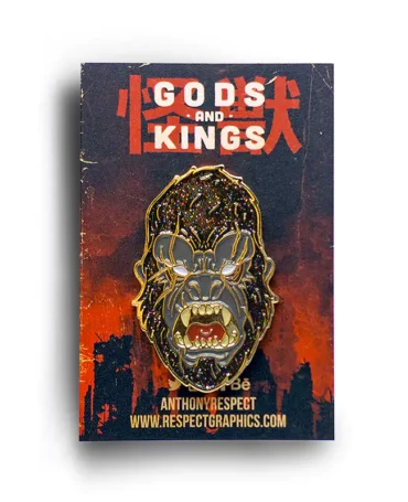 King Kong Void Limited Edition Gold Finish Kaiju Gods and Kings Enamel Pin By Anthony Respect