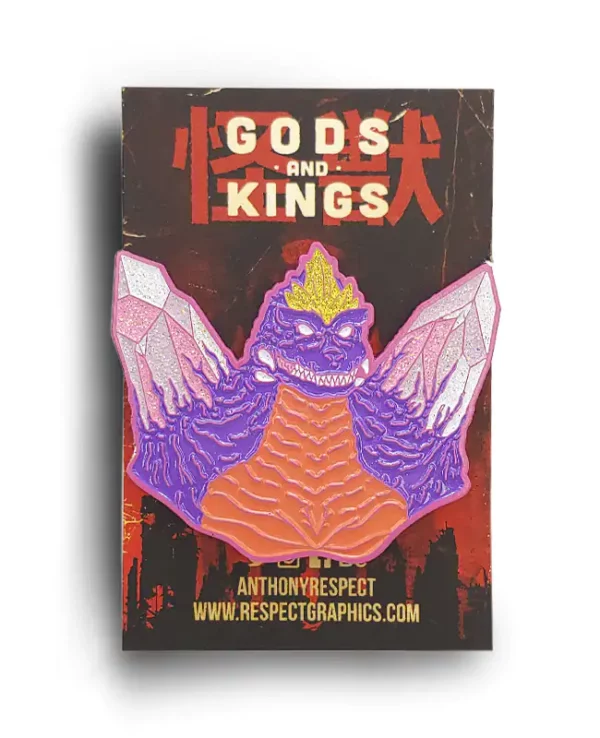 Space Godzilla Vice City Edition Kaiju Gods And Kings Pink Finish Soft Enamel Pin By Anthony Respect.jpg