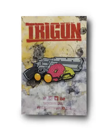 Trigun Peace and Donuts Classic Edition Soft Enamel Anime Pin with Epoxy By Anthony Respect