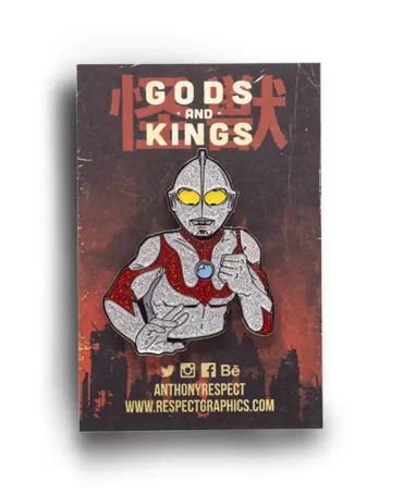 Ultraman Shiny Edition Kaiju Gods and Kings Soft Enamel Pin By Anthony Respect